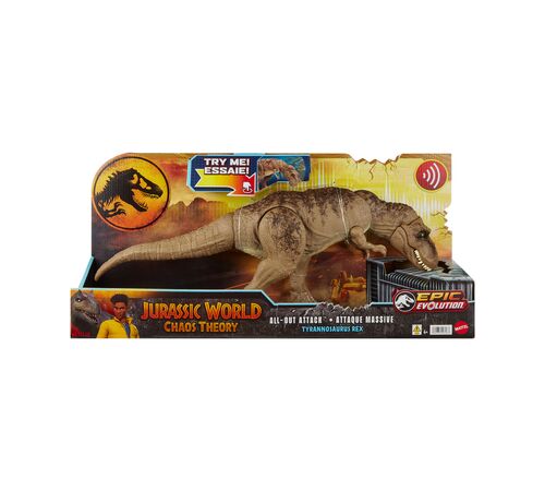 Mattel Jurassic World Epic Evolution: Chaos Theory - All-Out Attack Tyrannosaurus Rex (HXF53) Mattel Jurassic World Epic Evolution: Chaos Theory - All-Out Attack Tyrannosaurus Rex (HXF53)