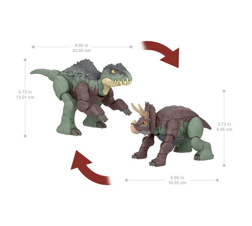Mattel Jurassic World: Fierce Changers Massive Stretch - Giganotosaurus & Nasutoceratops (HPD34) Mattel Jurassic World: Fierce Changers Massive Stretch - Giganotosaurus & Nasutoceratops (HPD34)
