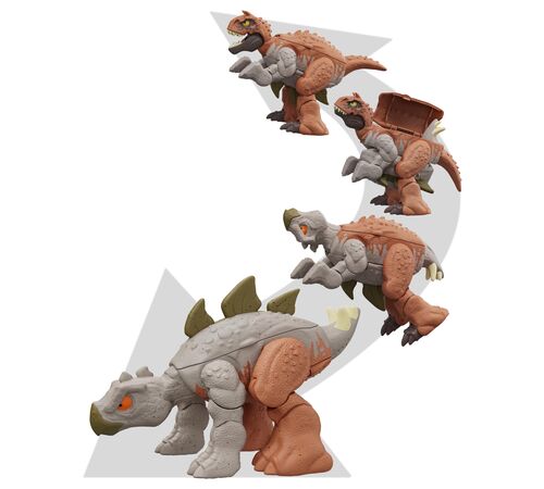 Mattel Jurassic World: Fierce Changers Double Danger - Carnotaurus &amp; Stegosaurus (HLP07)