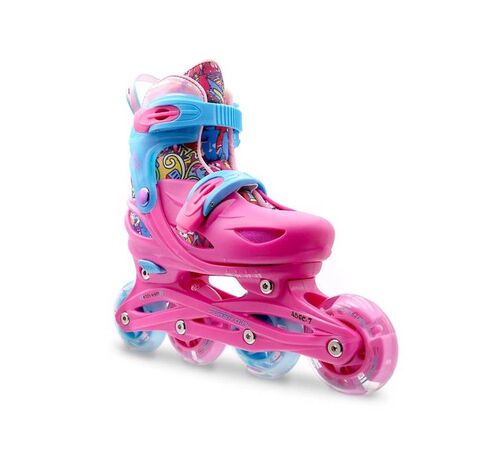 PLY Flash girl Αυξομειούμενα Πατίνια - Φούξια/Γαλάζιο Χρώμα (Φούξια-Γαλάζιο), Μέγεθος (30-33)