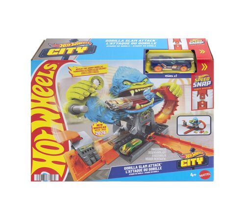 Mattel Hw: City- Tracks With Beasts – Hot Wheels City Gorilla Slam Attac (JHL92)