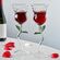 Rose Wine Glass Set – Σετ Ποτηριών Κρασιού με Τριαντάφυλλο
