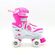 ΑΘΛΟΠΑΙΔΙΑ Αυξομειούμενα Inline/Roller Skates/Παγοπέδιλα, 3 σε 1, για Κορίτσια Χρώμα (Φούξια), Μέγεθος (38-41)