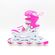 ΑΘΛΟΠΑΙΔΙΑ Αυξομειούμενα Inline/Roller Skates/Παγοπέδιλα, 3 σε 1, για Κορίτσια Χρώμα (Φούξια), Μέγεθος (34-37)