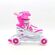 ΑΘΛΟΠΑΙΔΙΑ Αυξομειούμενα Inline/Roller Skates/Παγοπέδιλα, 3 σε 1, για Κορίτσια Χρώμα (Φούξια), Μέγεθος (34-37)
