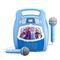 eKids Frozen 2 Bluetooth MP3 Boombox Karaoke & Ασύρματο Μικρόφωνο για παιδιά και εφήβους με ενσωματωμένη μουσική, φωτισμό, Sound Effects (FR-553) (Γαλάζιο/Λευκό)