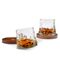 The Source Rotating Whisky Glasses with Coaster - Περιστρεφόμενα ποτήρια ουίσκι με δικά τους σουβέρ (Σετ των 2 τεμαχίων)