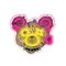 Forever Light Neon Punk Teddy Bear pink-yellow - Διακοσμητικό φωτιστικό τοίχου