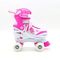 ΑΘΛΟΠΑΙΔΙΑ Αυξομειούμενα Inline/Roller Skates/Παγοπέδιλα, 3 σε 1, για Κορίτσια Χρώμα (Φούξια), Μέγεθος (38-41)