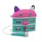 eKids Gabby's Dollhouse Sing-Along Boombox Karaoke & Μικρόφωνο για παιδιά με ενσωματωμένη μουσική, φωτισμό, Sound Effects (GA-115)  (Μωβ/Θαλασσί)