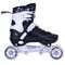 3K Αυξομειούμενα Πατίνια/Roller Skates/Παγοπέδιλα 3 σε 1 - Μαύρο Χρώμα (Μαύρο), Μέγεθος (31-34)