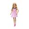 Mattel Barbie® 65th Anniversary - Blonde Doll with Pink Striped Dress (HTH66)