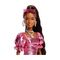 Mattel Barbie: Deluxe Style - Metallic Pink Dress Brown Hair with Dark Skin Doll (JFP41)